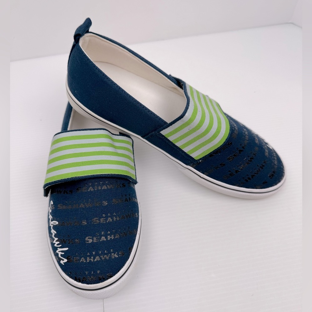 Bradford Exchange NFL Seattle Seahawks Women’s Shoes 6 Blue/ Green Slip- On